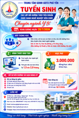 Tuyển sinh các lớp bồi dưỡng cấp chứng chỉ theo tiêu chuẩn chức danh  nghề nghiệp viên chức chuyên ngành y tế